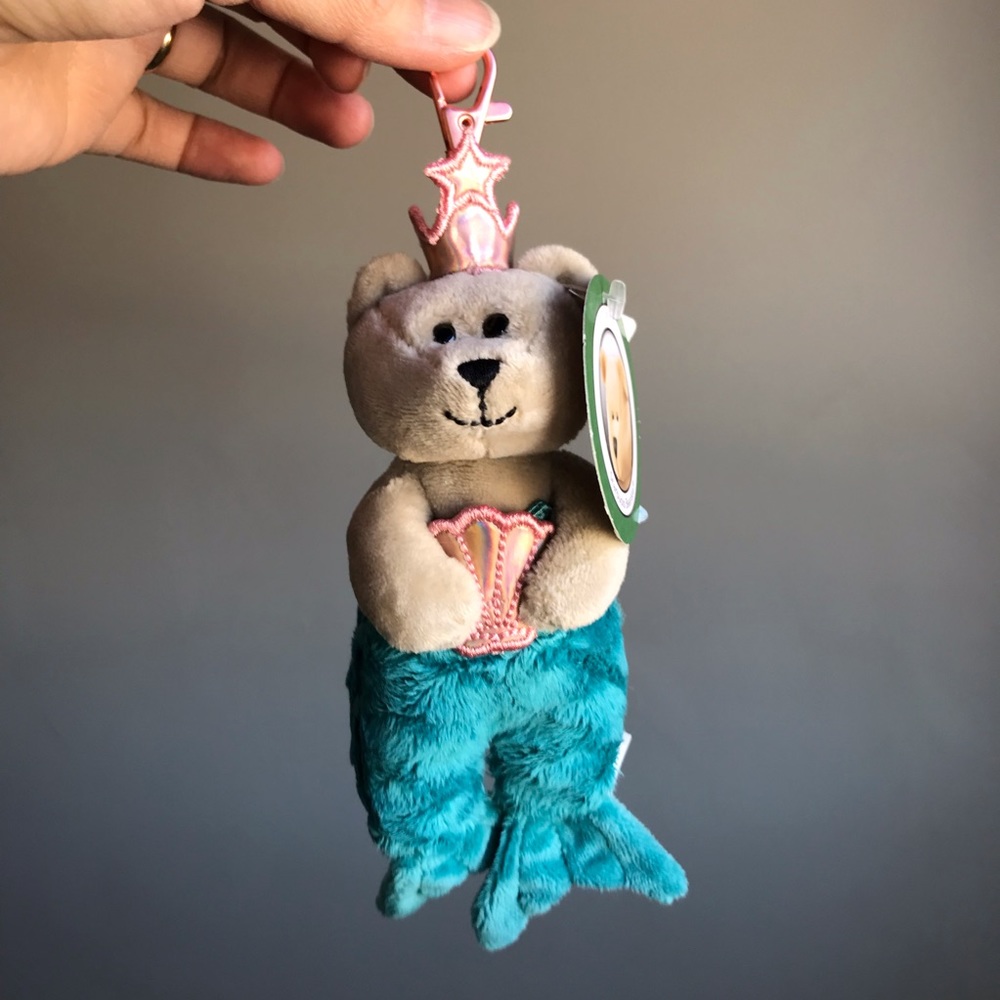 Starbucks Japan Mermaid Bearista Siren pink shell key chain 2022 Anniversary